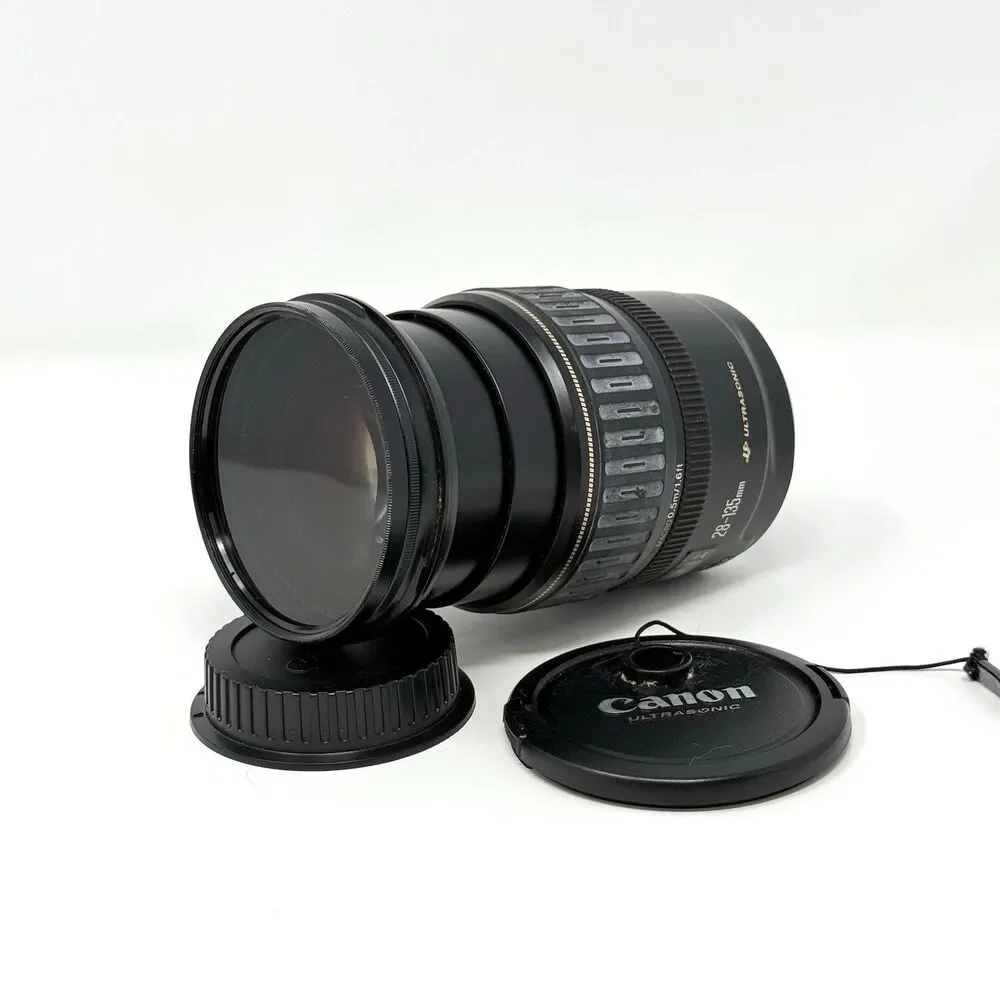 Canon EF 28-135mm f3.5-5.6 IS USM Zoom Lens Caps Filter